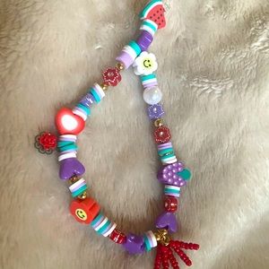 Polymer clay phone charm — handmade